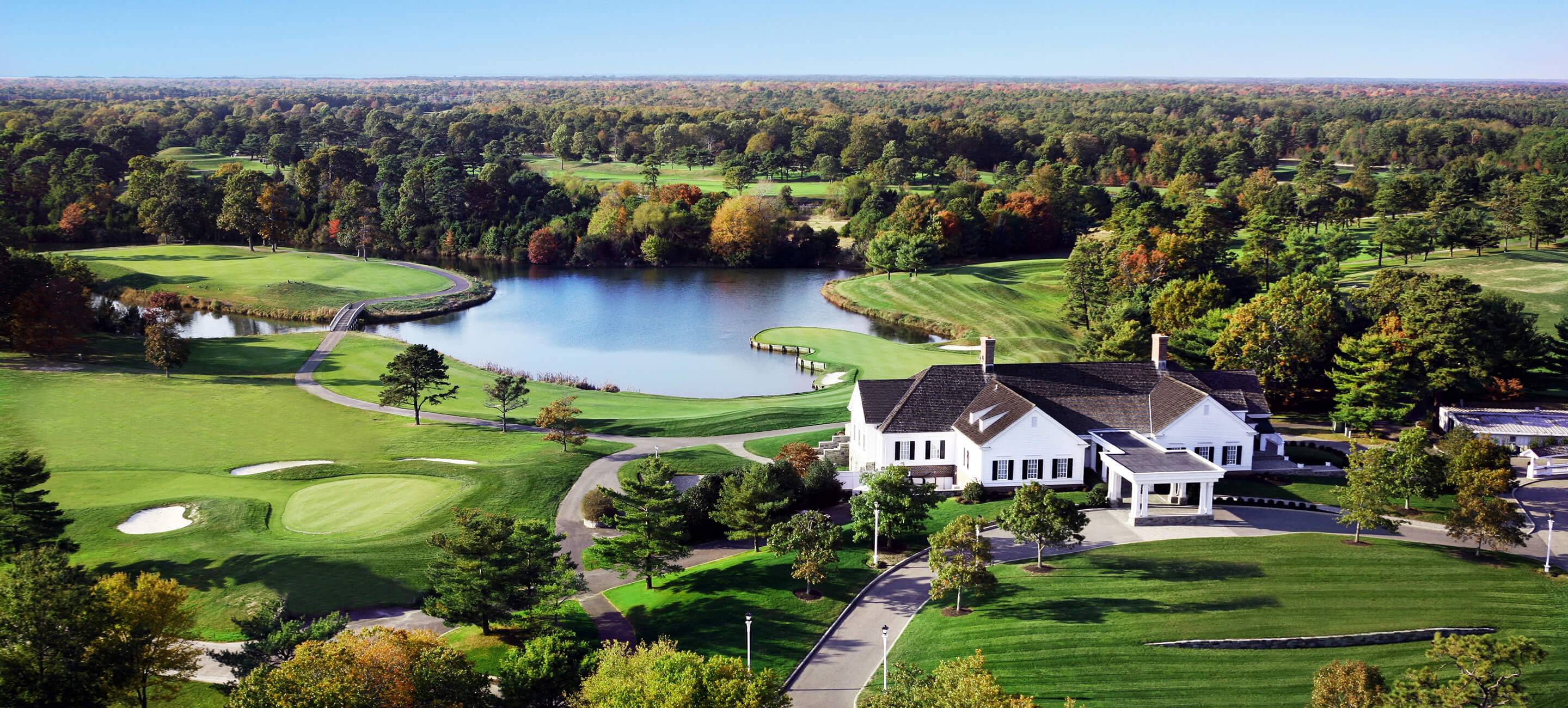 aerial view of clubhouse