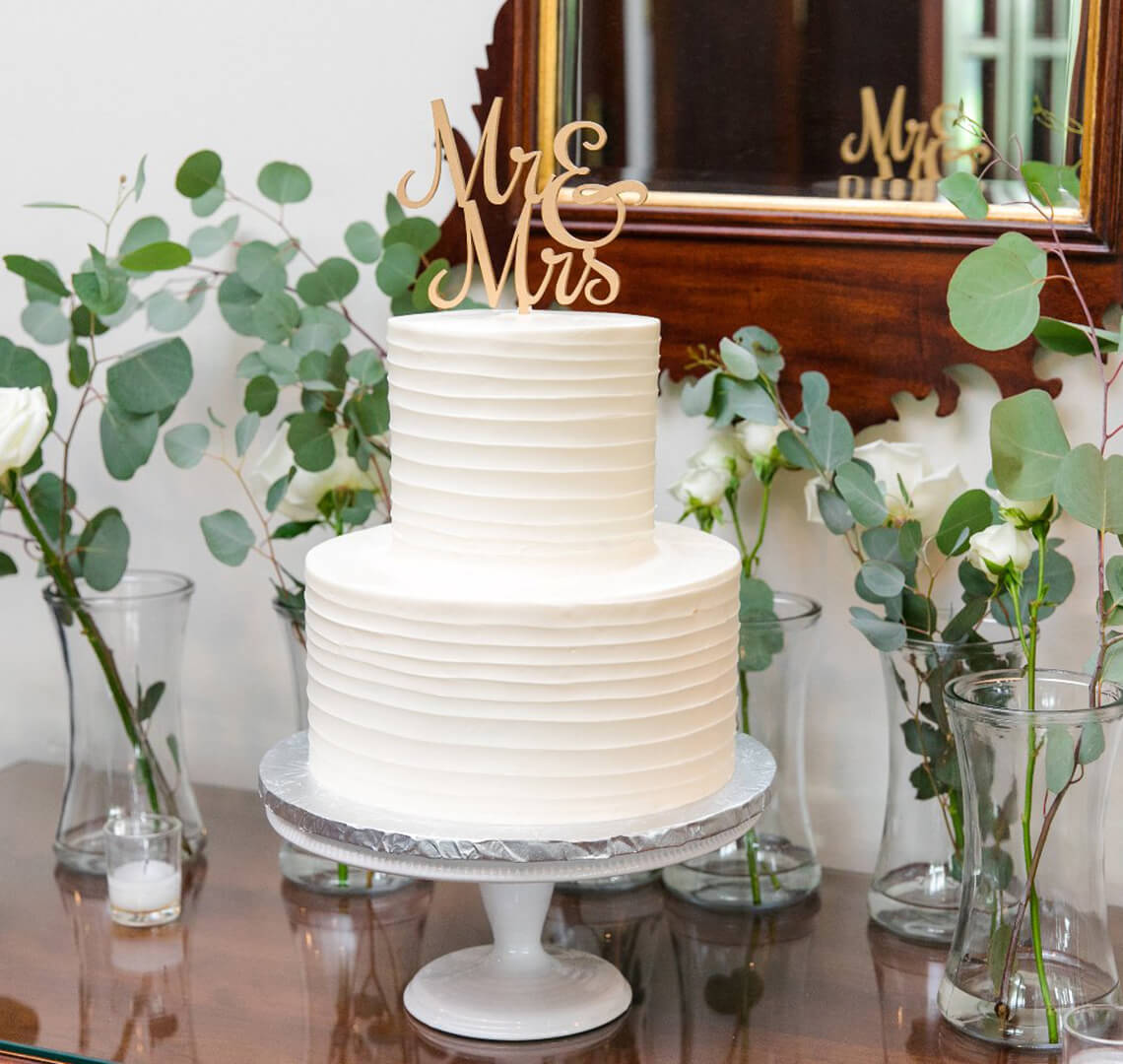 two tier wedding cake